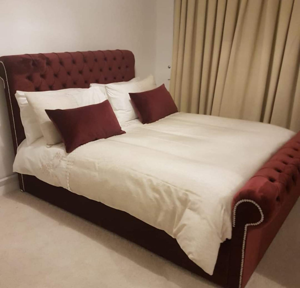 Haven Sleigh Bed - Moon Sleep Luxury Beds