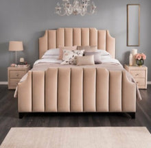 Load image into Gallery viewer, Linen Empire Bed - Moon Sleep Luxury Beds