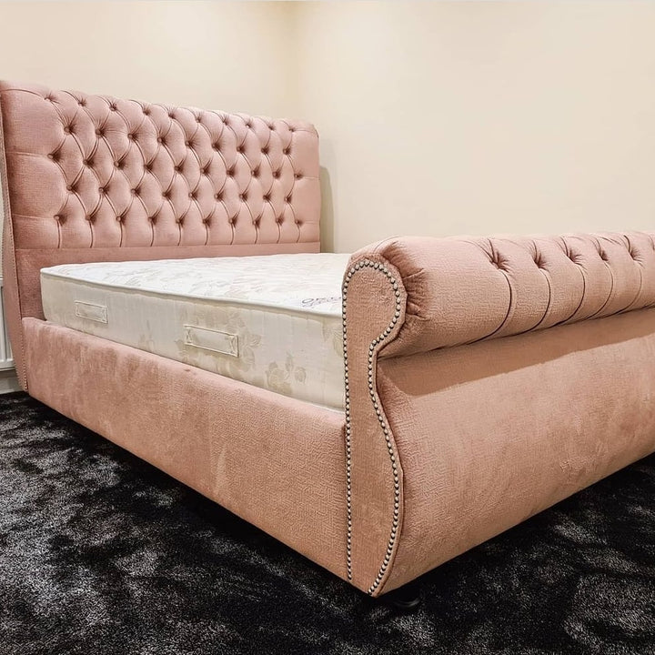 Malaga Sleigh Bed - Moon Sleep Luxury Beds